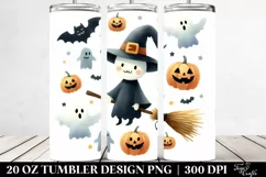 Simple Funny Broomstick Halloween Sticker 20 Oz Tumbler Product Image 2