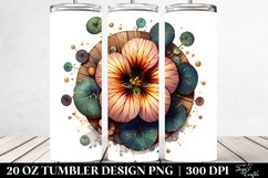 Shiny Golden Nasturtium Stained |20 Oz Tumbler Product Image 2