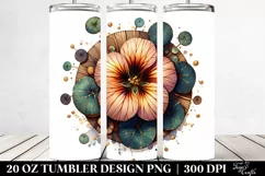 Shiny Golden Nasturtium Stained |20 Oz Tumbler Product Image 2