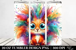Colorful Layered Baby Squirrel | 20 oz Tumbler Product Image 2