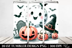 Simple Funny Moon Halloween Sticker 20 Oz Tumbler Product Image 2
