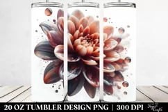 Abstract Glossy Dahlia | 20 Oz Tumbler Product Image 2