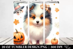 Enthusiastic Shetland Sheepdog, Halloween Clipart PNG Product Image 2