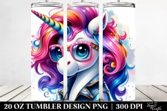 Vibrant Unicorn Drawing Tumbler Product Image 2
