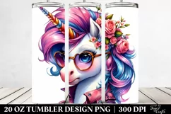 Vibrant Unicorn Drawing Tumbler Product Image 2