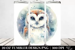 Simple Owl Watercolor Tumbler Product Image 2