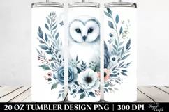 Simple Owl Watercolor Tumbler Product Image 2