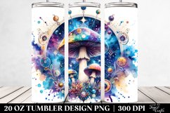 Vibrant Celestial Mushroom Clipart 20 Oz Tumbler Product Image 2