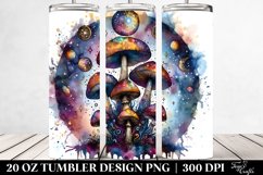 Vibrant Celestial Mushroom Clipart 20 Oz Tumbler Product Image 2