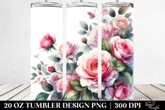 Vibrant Pink Roses | 20 oz Tumbler Product Image 2