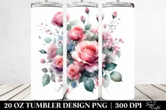 Vibrant Pink Roses | 20 oz Tumbler Product Image 2