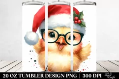 Cute Chicken with es Clipart, Transparent 20 Oz Tumbler Product Image 2