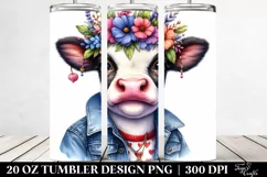 Cute Baby Cow Tumbler Product Image 2