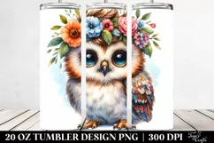 Cute Baby Owl Tumbler Product Image 2