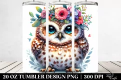Cute Baby Owl Tumbler Product Image 2