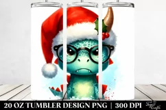 Cool Dinosaur with es, Transparent 20 Oz Tumbler Product Image 2