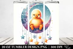 Digital Retro Cute Baby Duck | 20 oz Tumbler Product Image 2