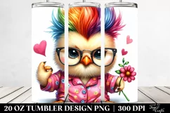 Chicken in Pijamas with Flower PNG Product Image 2