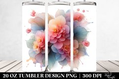 Glossy Begonia Clipart, Transparent 20 Oz Tumbler Product Image 2