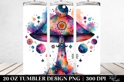 Vibrant Celestial Mushroom Clipart 20 Oz Tumbler Product Image 2
