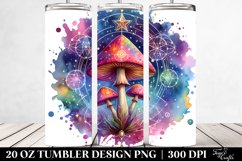 Vibrant Celestial Mushroom Clipart 20 Oz Tumbler Product Image 2