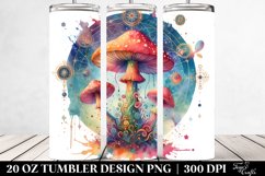 Vibrant Celestial Mushroom Clipart 20 Oz Tumbler Product Image 2