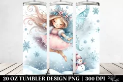 Whimsical Fairy with Snow Flakes, High-Res 20 Oz Tumbler Product Image 2