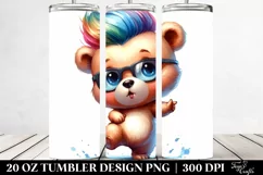 Vibrant Baby Bear Dancing 20 Oz Tumbler Product Image 2