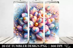 Abstract Pastel Glossy Hyacinth | 20 oz Tumbler Product Image 2