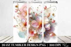 Cherry Blossom Clipart 20 Oz Tumbler Product Image 2