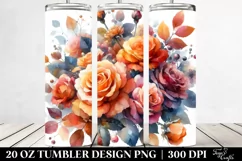Colorful Abstract Orange Roses 20 oz Tumbler Product Image 2