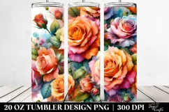 Colorful Abstract Orange Roses 20 oz Tumbler Product Image 2