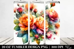Colorful Abstract Orange Roses 20 oz Tumbler Product Image 2