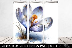 Detailed Shiny Crocus Design|20 Oz Tumbler Product Image 2