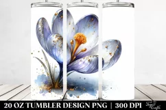 Detailed Shiny Crocus Design|20 Oz Tumbler Product Image 2