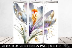 Detailed Shiny Crocus Design|20 Oz Tumbler Product Image 2