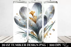 Detailed Shiny Crocus Design|20 Oz Tumbler Product Image 2