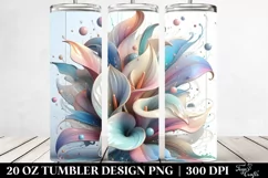 Abstract 3D Pastel Shiny Calla Lily | 20 oz Tumbler Product Image 2