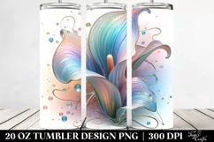 Abstract 3D Pastel Shiny Calla Lily | 20 oz Tumbler Product Image 2