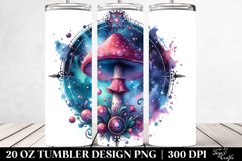 Magical Celestial Mushroom Clipart 20 Oz Tumbler Product Image 2
