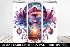 Vibrant Magical Mushroom Clipart, Transparent 20 Oz Tumbler Product Image 2