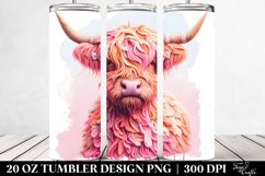 Highland Cow Tumbler Wrap Sublimation PNG| Love Tumb Product Image 1