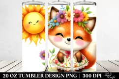 Colorful Smiling Cute Baby Fox | 20 Oz Tumbler Product Image 2