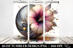 Abstract Glossy Petunia Design|20 Oz Tumbler Product Image 2