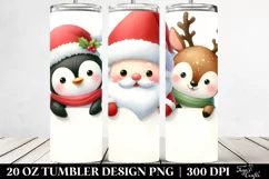 Cute Santa with Penguin, High-Resolution PNG Product Image 2