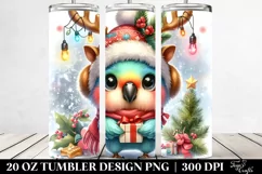 Watercolor Parrot Dressed for Winter, High-Res PNG Product Image 2