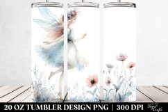 Whimsical Fairy Washed Watercolor 20 oz Tumbler Product Image 2