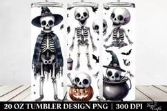 Funny Halloween Clipart - Skeleton, High-Res 20 Oz Tumbler Product Image 2