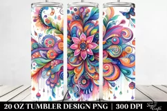 Vibrant Whimsical Watercolor Drawing Tumbler Product Image 2