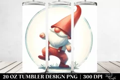 Whimsical Retro Dancing Gnome 20 Oz Tumbler, Transparent 20 Product Image 2